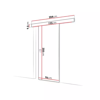 Posuvné interiérové dvere SANITA 1 - 90 cm, jaseň tmavý