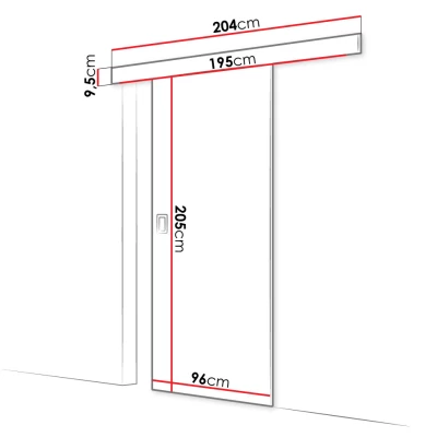 Posuvné interiérové dvere SANITA 1 - 90 cm, dub sonoma