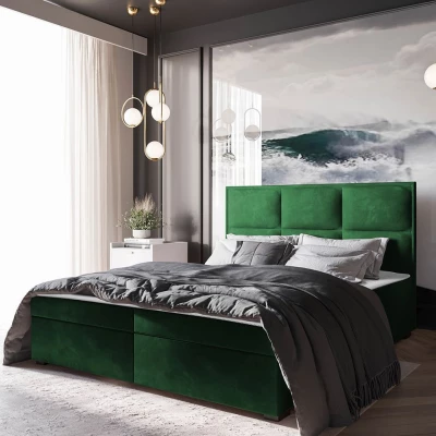 Americká manželská posteľ 160x200 MANNIE 1 - zelená + topper ZDARMA