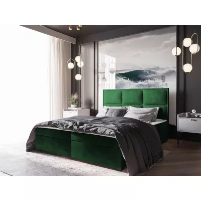 Americká manželská posteľ 140x200 MANNIE 1 - zelená + topper ZDARMA