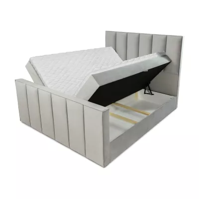 Boxspringová dvojlôžková posteľ 200x200 MARCELINO - hnedá + topper ZDARMA