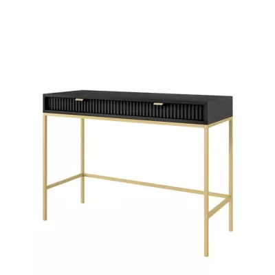 Konzolový stolík UMAG - zlatý / čierny