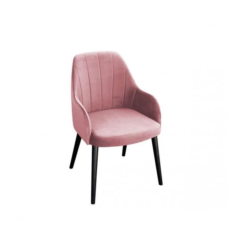 Čalúnená jedálenská stolička MOVILE 50 - čierna / ružová