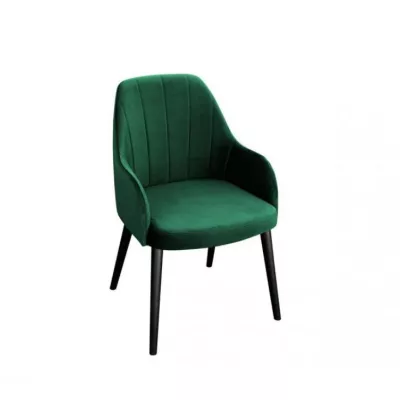 Čalúnená jedálenská stolička MOVILE 50 - čierna / zelená