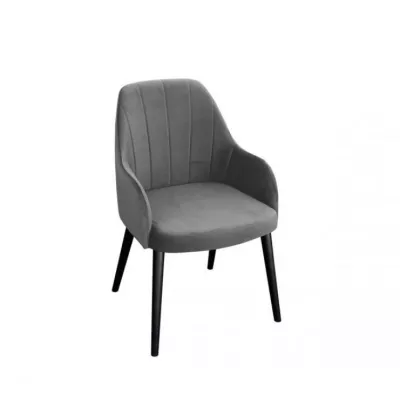Čalúnená jedálenská stolička MOVILE 50 - čierna / šedá