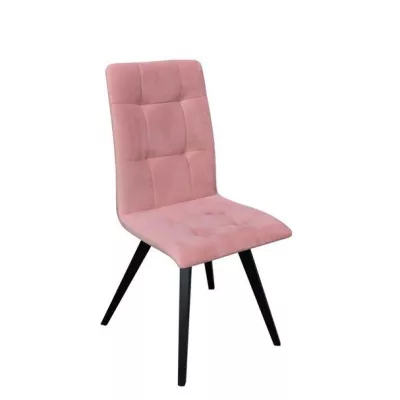 Čalúnená jedálenská stolička MOVILE 14 - čierna / ružová