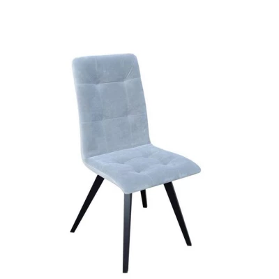 Čalúnená jedálenská stolička MOVILE 14 - čierna / svetlá modrá