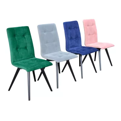 Čalúnená jedálenská stolička MOVILE 14 - čierna / zelená