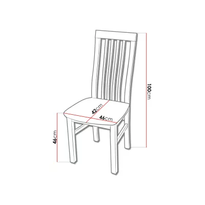 Jedálenská stolička MOVILE 27 - orech / tmavá hnedá 1