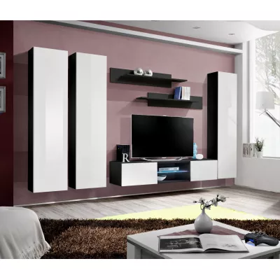 Obývací nábytok FREYA 1 - čierna / biela