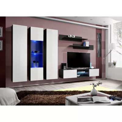 Obývací nábytok FREYA 5 - čierna / biela