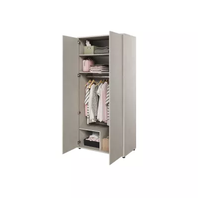 Študentská zostava s posteľou 90x200 SONRISA 7 - orech hickory / silk flow