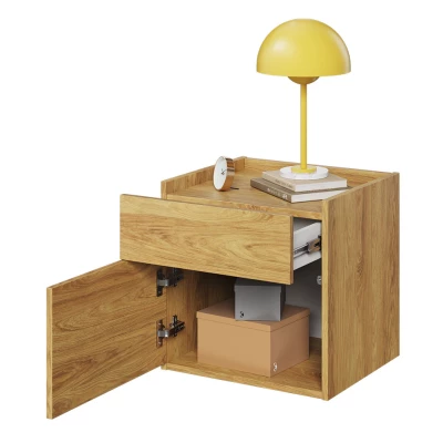 Študentská zostava s posteľou 90x200 SONRISA 7 - orech hickory / silk flow
