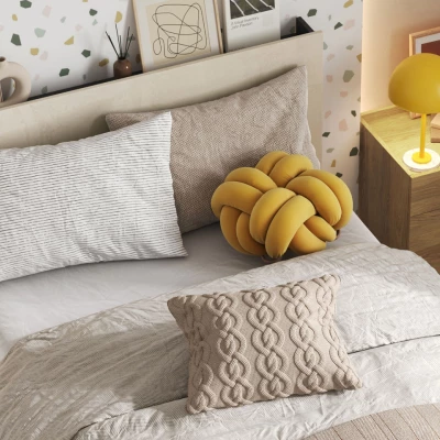 Študentská zostava s posteľou 90x200 SONRISA 7 - orech hickory / silk flow