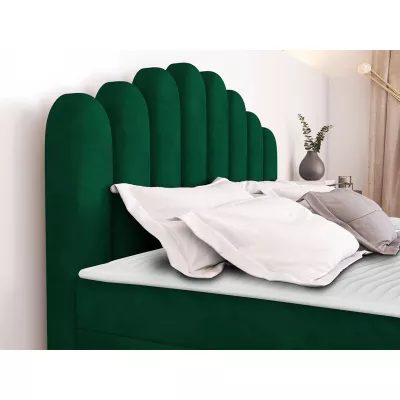 Hotelová manželská posteľ 140x200 LUCILA - šedá + topper ZDARMA