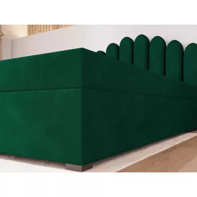 Hotelová manželská posteľ 140x200 LUCILA - zelená + topper ZDARMA