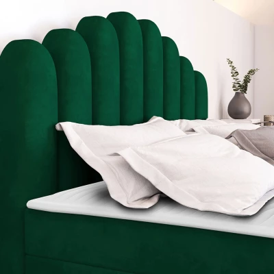 Hotelová manželská posteľ 180x200 LUCILA - šedá + topper ZDARMA