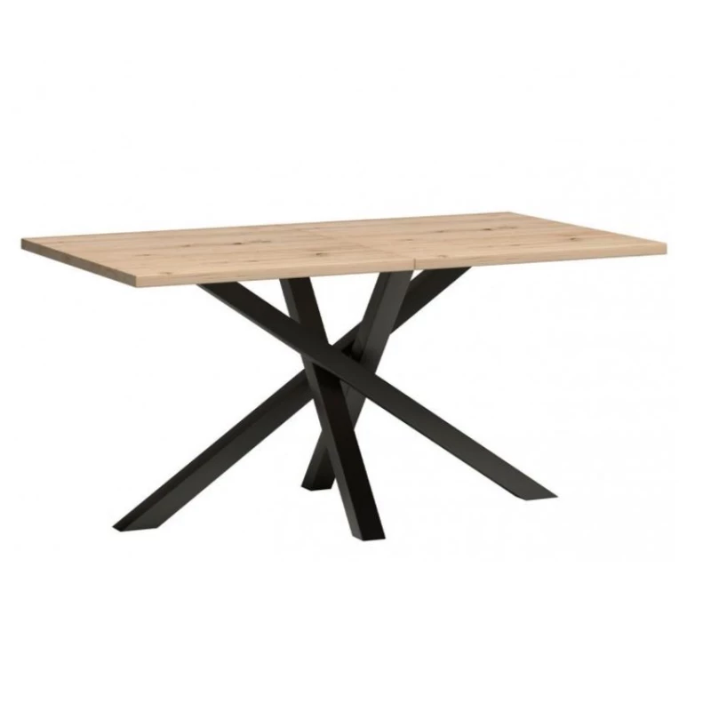 Jedálenský rozkladací stôl ZLAMA - dub artisan / čierny