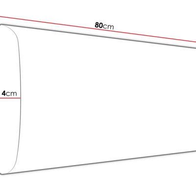 Čalúnený nástenný panel 80x20 PAG - hnedý