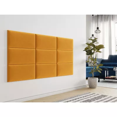 Čalúnený nástenný panel 60x30 PAG - žltý