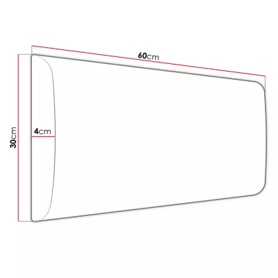 Čalúnený nástenný panel 60x30 PAG - žltý