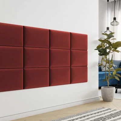 Čalúnený nástenný panel 50x30 PAG - červený