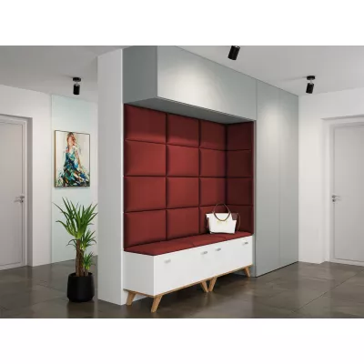 Čalúnený nástenný panel 50x30 PAG - červený