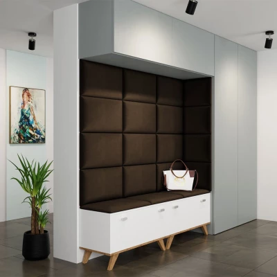 Čalúnený nástenný panel 50x30 PAG - hnedý