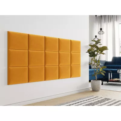 Čalúnený nástenný panel 40x30 PAG - žltý