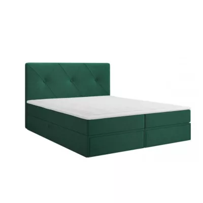 Kontinentálna manželská posteľ 180x200 LEYA - zelená + topper ZDARMA