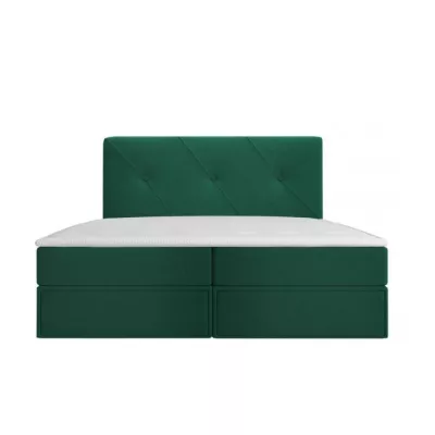 Kontinentálna manželská posteľ 160x200 LEYA - zelená + topper ZDARMA