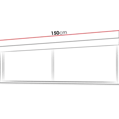 Nadstavba na skriňu ELVIRA - 200 cm, biela