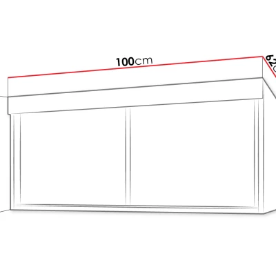 Nadstavba na skriňu ELVIRA - 100 cm, biela