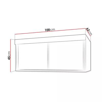 Nadstavba na skriňu ELVIRA - 100 cm, biela