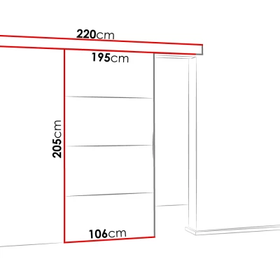 Posuvné interiérové dvere VIGRA 2 - 100 cm, biele