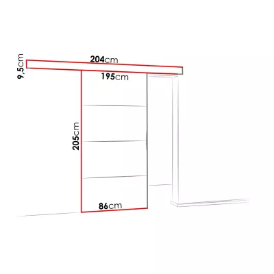 Posuvné interiérové dvere VIGRA 2 - 80 cm, biele