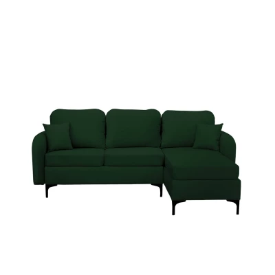Rohová sedačka na každodenné spanie ZAPHIRA - zelená, pravý roh