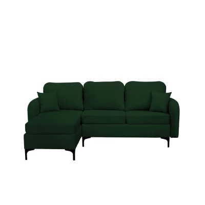 Rohová sedačka na každodenné spanie ZAPHIRA - zelená, ľavý roh