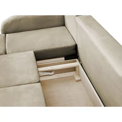 Rohová sedačka na každodenné spanie ZAPHIRA - šedá, ľavý roh