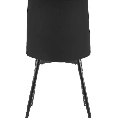 Čalúnená jedálenská stolička KINKA - čierna