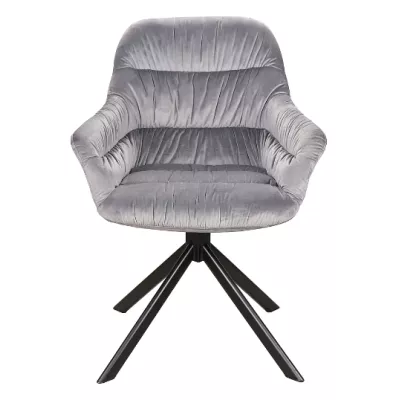Čalúnená stolička BONKA 2 - šedá / čierna