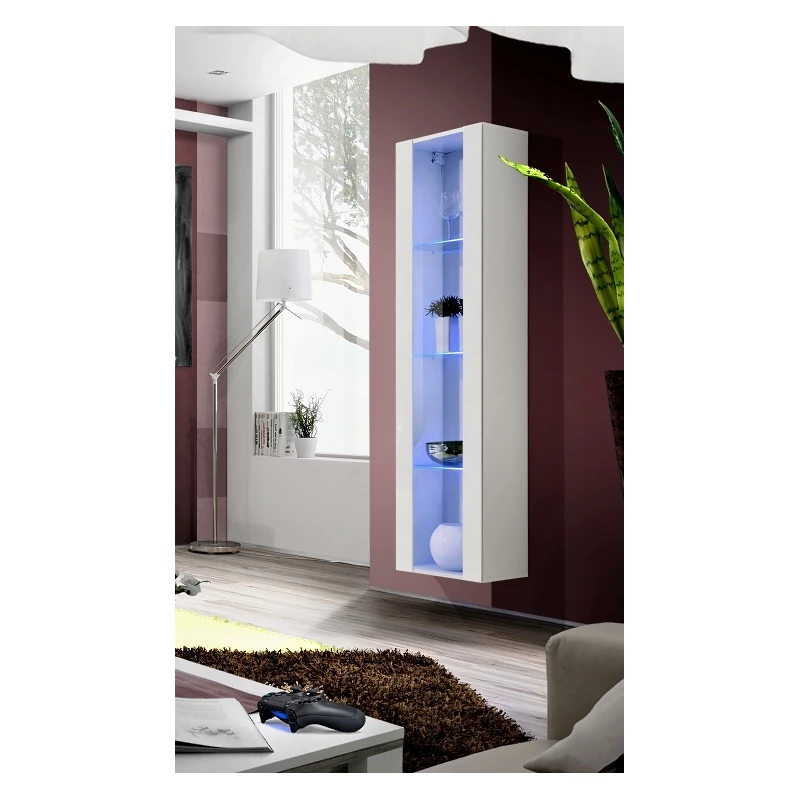 Priestorná vitrína FREYA - biela