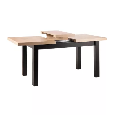 Rozkladací jedálenský stôl KALENYK - dub artisan / čierny