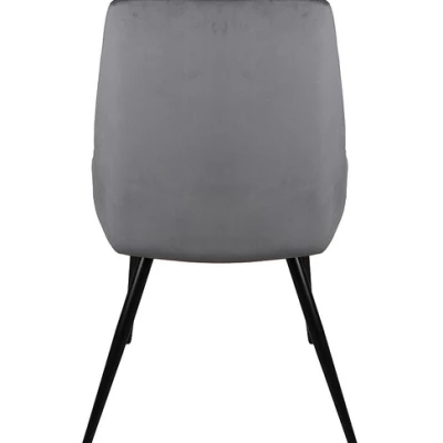 Čalúnená jedálenská stolička KATALIN - čierna / šedá