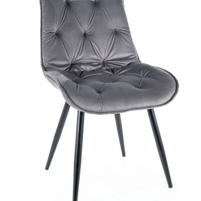 Moderná stolička LUSINE - čierna / šedá