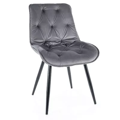 Moderná stolička LUSINE - čierna / šedá