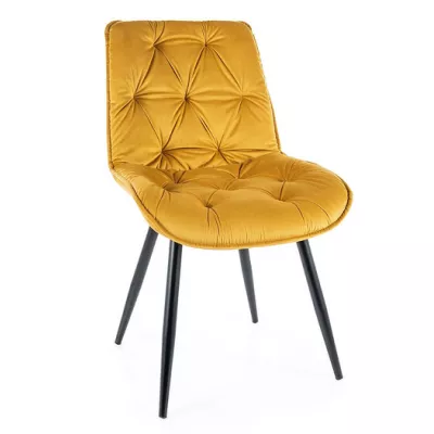 Moderná stolička LUSINE - čierna / žltá