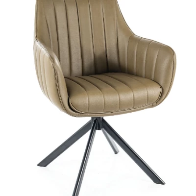 Otočná stolička OTO 2 - svetlo hnedá / čierna