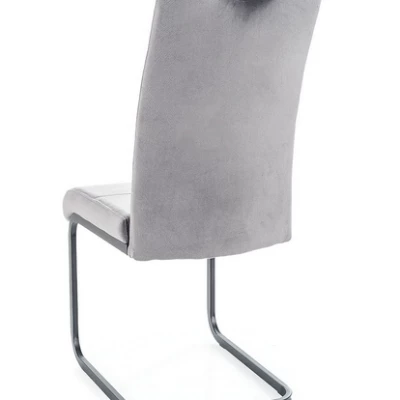 Čalúnená jedálenská stolička KASJA - čierna / šedá