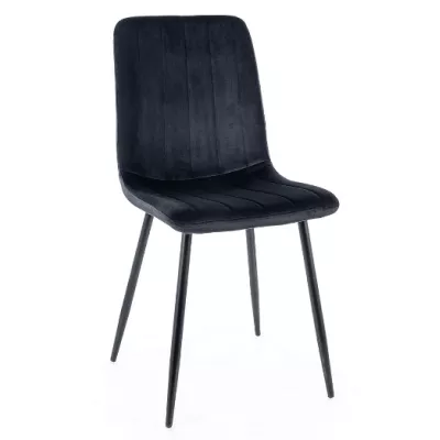 Čalúnená stolička KASHA - čierna / čierna